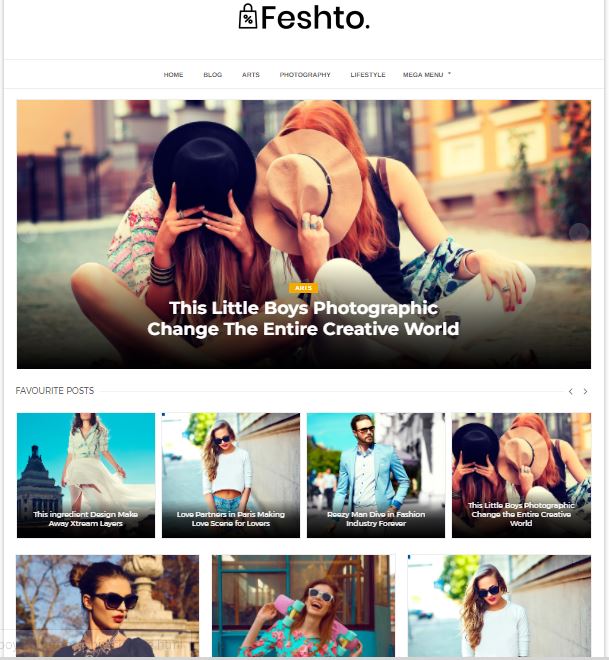 Download Template Fotografi Blogger - Feshto