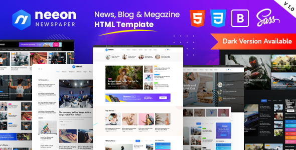 WP Theme Majalah Berita - Neeon WordPress News