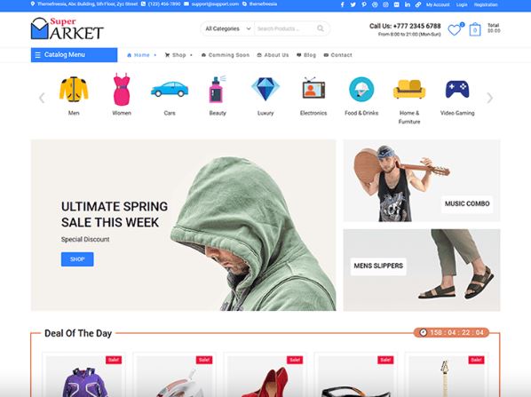 Supermarket, Shopping, Store & eCommerce WordPress Theme