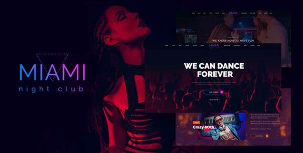 Miami Night Club WordPress Theme