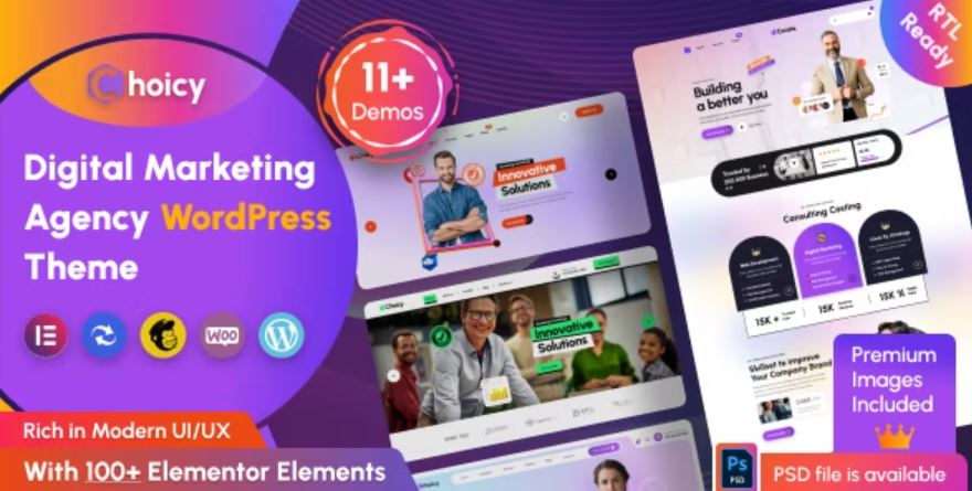 Digital Marketing Agency WordPress Theme - Choicy WP Theme