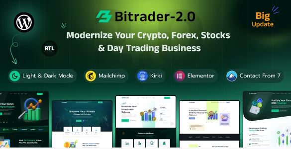Forex Trading Business - Crypto - Stocks Trading WP Theme