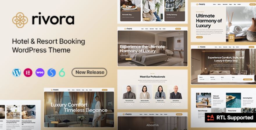 Hotel Booking WordPress Theme - Rivora WP Theme